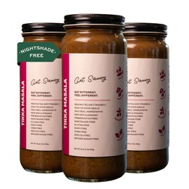 Get Saucy Tikka Masala Sauce - Gluten-Free, Dairy-Free, Corn-Free, Seed Oil-Free, Refined Sugar-Free, Nightshade-Free, Organic, Non-GMO, Preservative-Free, Healthy & Easy Meal (3 Pack, 48oz)