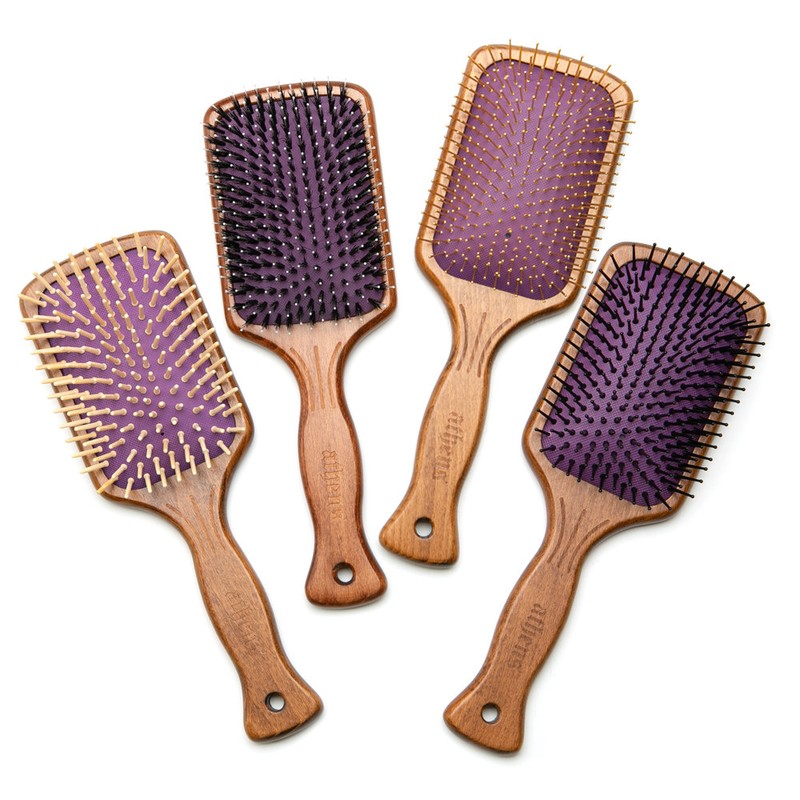 Cellibbon Athens Goddess Paddle Brush (L)/ Wooden Cushion Brush, Pig