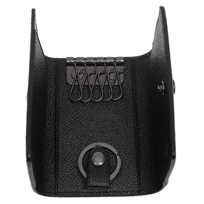 Coach F73992 QBBK Key Case, Outlet, Men's, Women's, Black