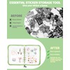 Sticker Organizer Binder, A5 Sticker Storage Album with Zipper, Reusable