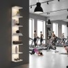 AskTag 7 Tier LED Light Wall Shelves, White