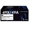49X 49A 1320 Toner Cartridge Black 2-Pack Compatible Replacement for