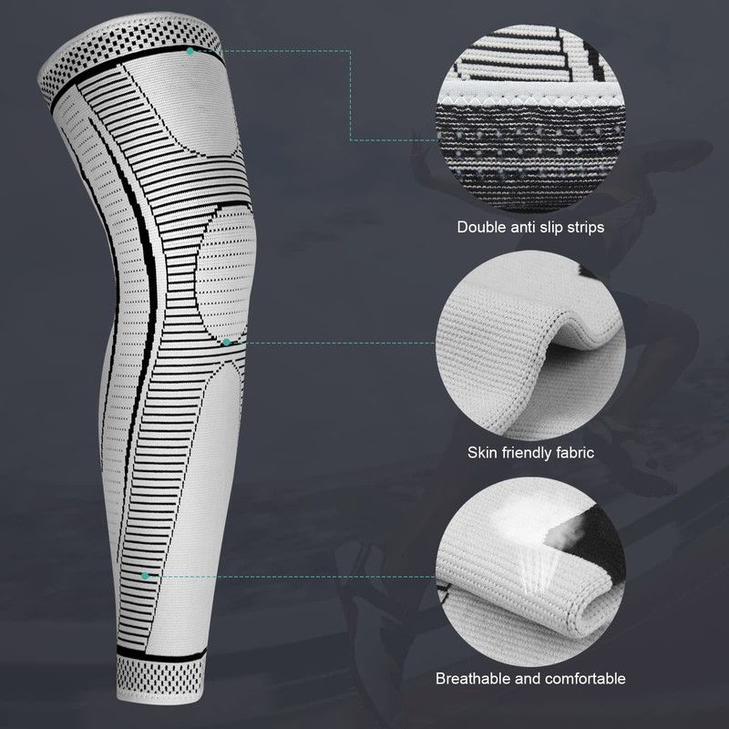 Ruilaibao 2 Pack Full Leg Compression Sleeves for Men And
