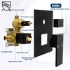 Drettyer Matte Black Concealed 3 Way Outlet Function Shower Diverter