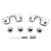 HTTMT- Chrome Slotted Finned Spark Plug Head Bolt Covers Compatible