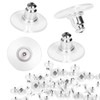 100PCS Clear Plastic Earring Backs: Non-Slip Safety Earring Back for
