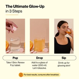 SETU Glutathione Effervescent Tablets with 500mg L-Glutathione & Vitamin C | Sugar-Free Antioxidant Supplement | Orange Flavor (Pack of 4) | 60 Tablets