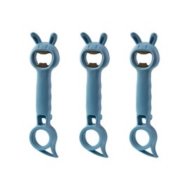 Multifunctional Bottle Opener - 4 in 1 Jelly Jars & Beer Bottle Opener Funny - Two-Sided Beer Can Opener 4 in 1 - Plastic Jar Opener for Elderly, 3 Pcs