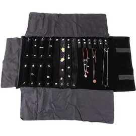 Ejoyous Rollo de Almacenamiento de Organizador de Joyas, Bolsa de Joyería de Viaje Multi Funcional para Aretes, Collares, Anillos, Portátiles y Livianos