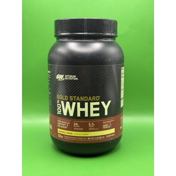 Optimum Nutrition Gold Standard Whey Protein 2lb Banana Cream (Dented)