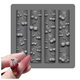 3D Cherry Nail Mold Silicone Tools Nails Charms Resin Molds Art for Accessories Supplies
