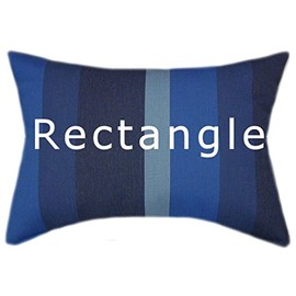TPO Design Sunbrella® Gateway Indigo Indoor/Outdoor Pillow, Home Decor Pillow for Outdoor Patio Furniture, (12x18 rectangle)