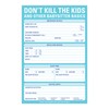 Knock Knock Don't Kill the Kids Babysitter Checklist Note Pad,
