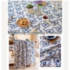 Aeici Floral Table Cloths Blue Wedding Table Cloth Linen Tablecloth