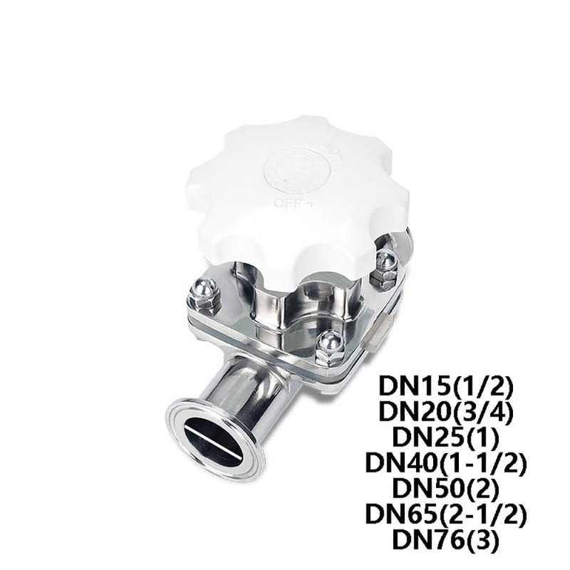 DN15 Diaphragm Valve, 1/2 inch Stainless Steel Sanitary Tri-Clamp Diaphragm
