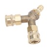 Pressure Washer Tee Splitter Coupler Brass Three Way Connector Quick