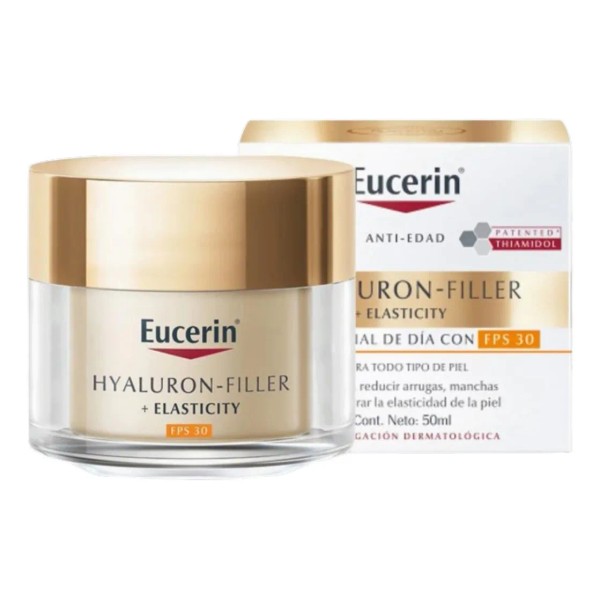 ☀️✨ Eucerin Hyaluron-Filler + Elasticity Crema Facial Antiarrugas de Día
