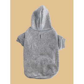 QWINEE Basic Dog Hoodie, Dog Warm Jacket, Cat Apparel, Dog Shirt, Dog Outfits, Dog Clothes for Puppy Kitten Small Medium Dogs Cats Light Grey X-Small