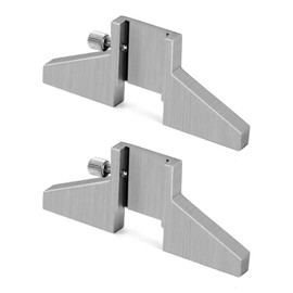 QWORK 2 Pack Caliper Depth Base Carbon Steel T-Bar Attachment for Dial/Digital/Vernier Calipers 4", 6", 8", 12"