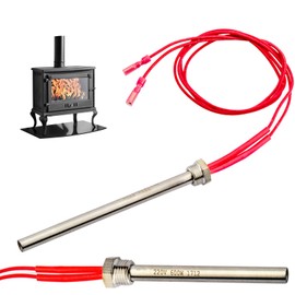 Beatific Pack of 2 220 V 350 W Pellets Hot Rod Spark Plug, Spark Plug for Pellet Stove, 150 x 10 mm Stainless Steel Fireplace Ignition Rod, Wood Pellets Stove Ignition, Pellet Heating Igniter, Heating