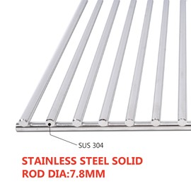 J&HYBBQ Stainless Steel Grill Grate 19 1/4 x 7.5 Inch, 7.8 mm Rod BBQ Grill Grate Compatible with Bull Angus, Brahma, Outlaw, Steer Premium, Lonestar Select, 7 Burner Premium, Lion Premium