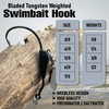 Reaction Tackle Bladed Swimbait Hooks - 3/16-4/0