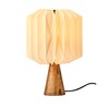Kusso Wood and Paper Table Lamp Solid Mango Wood with