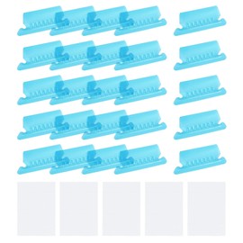 QUARKZMAN Folder Tab Tabs, 2 Inch File Tabs and Inserts Made of Plastic for Clear Folder Labels for Hanging Files, Blue, Pack of 150