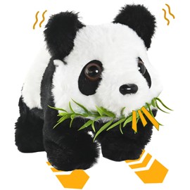 STAY GENT Interactive Walking Panda Toy, Electronic Toy Panda Animated Plush Talking Nodding Wiggling Ears, Educational Stuffed Animal Gifts for Christmas Birthday Kids Aged 3 4 5 6 7