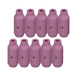 RIVERWELD TIG Alumina Nozzles Ceramic Shield Cups 10N50 4# 1/4" 6.5mm Orifice for QQ300 PTA DB SR WP 17 18 26 TIG Welding Torch Pack of 10