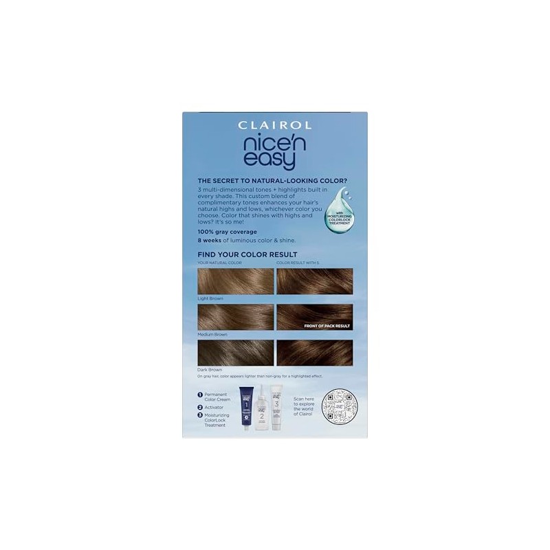 Clairol Nice 'n Easy Permanent Hair Color, 5 Medium Brown,