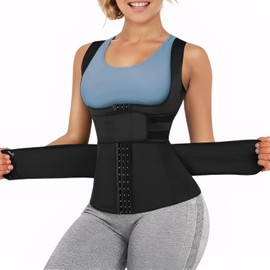 IOPDXZW Corset Moldeador para Mujer, Faja Reductora Mujer, Ajustable Reductora Abdomen, Proporciona Soporte para la Cintura y el Pecho, Adecuado para Fitness, Deportes y pérdida de Grasa (Grande)