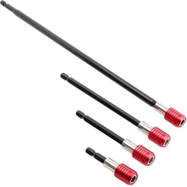 Eyech 4Pcs Drill Bit Extension Set 2/4/6/12”, Quick Release Magnetic