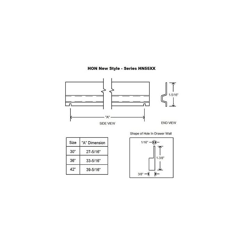 Alera Replacement Lateral File Bars (2/per Set) (for a 36"