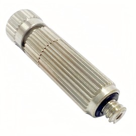 Closmos High Pressure Brass Nickel Plated Misting Nozzle for Outdoor Cooling Mist System, 0.3mm Ceramics Orifice, Anti-Drip Cleanable, 10pcs