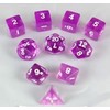 Koplow Games Orchid Transparent Polyhedral Dice Set - 10pc Set