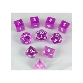 Koplow Games Orchid Transparent Polyhedral Dice Set - 10pc Set in Tube