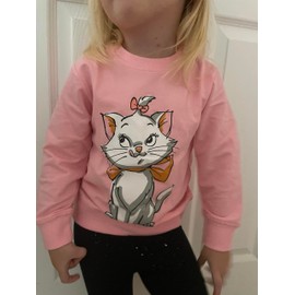 RETSUGO Toddler Baby Girls Cat Sweatshirts Casual Pullover Crewneck Winter Long Sleeve Tops Shirts Clothes 6t(75-Cat 130)