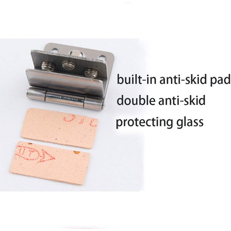 90° Door Hinge Shower Clamp Glass Butt Hinge for 5-8mm