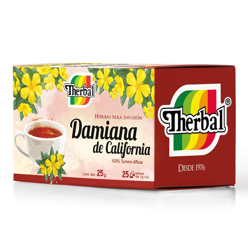 Therbal Infusion, 25 Sobres, Damiana de California