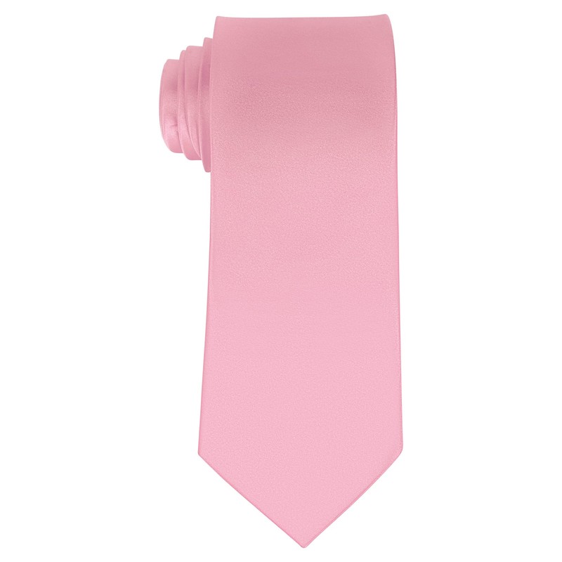 Lollanda Men Ties Pink Wedding Ties Solid Color Ties Formal