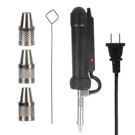 Electric Solder Sucker, Automatic Desoldering Pump with 3 Soldering Suction Nozzles Portable Handheld Vacuum Solder Tin Suction Device Gun, US Plug