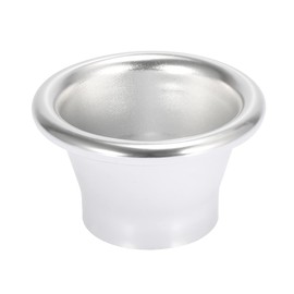 X AUTOHAUX 2.5 Inch Neck Aluminum Bellmouth Velocity Stack Adapter Air Intake Turbo Horn Air Inlet Decorative Cover Silver Tone
