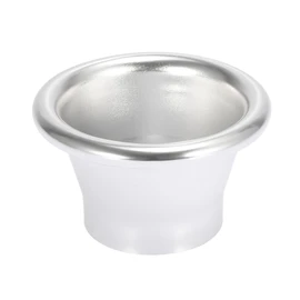 X AUTOHAUX 2.5 Inch Neck Aluminum Bellmouth Velocity Stack Adapter Air Intake Turbo Horn Air Inlet Decorative Cover Silver Tone