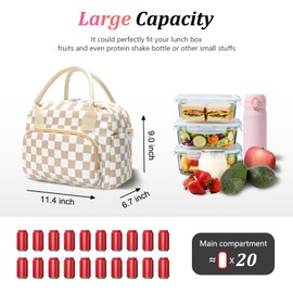 AOTM Lunch Bag for Women, 11.2L Large Insulated Lunch Box Bag, Leakproof＆Shoulder Strap Picnic Bag, Reusable Coole Bags for Girls Adults, Thermal Freezer Bag for Work/School/Picnic/Travel
