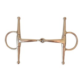 AJ Tack Stainless Steel Full Cheek Snaffle Bit with Triangle Mouth