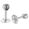 sourcing map 4pcs Stainless Steel Closet Rod Holder Set Semi-Open