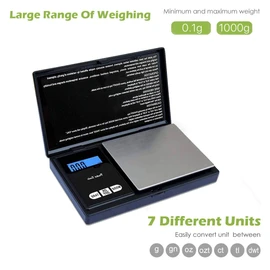 1000g 0.1 Mini Small Pocket Digital Gold Jewellery Weighing Pans Scales Micro mg Precision Electronic