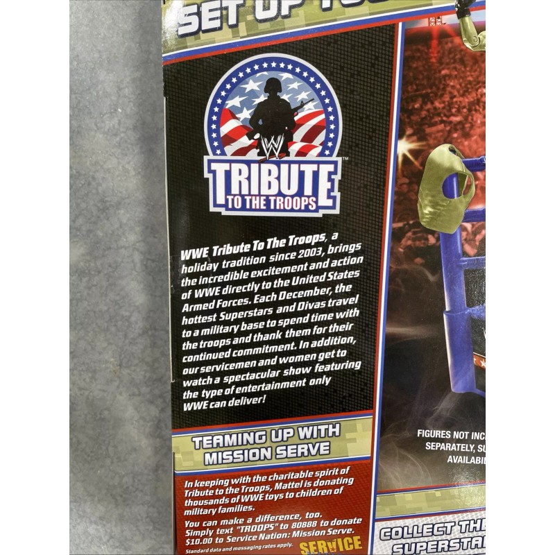 Mattel WWE Tribute To The Troops Ring Spring Loaded Wrestling