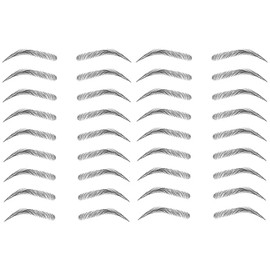 Yesallwas 2 Sheets Eyebrow Tattoo Black tattoo brow Stick on Eyebrows for Men Women False Eyebrows Transfer Stickers 4D Hair -like Eyebrow Makeup (Black-13)